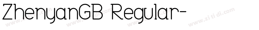 ZhenyanGB Regular字体转换